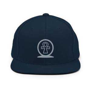 Shen Ankh Symbol Snapback Hat - Silver | AASH-010