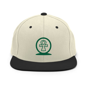 Shen Ankh Symbol Snapback Hat - Green | AASH-06