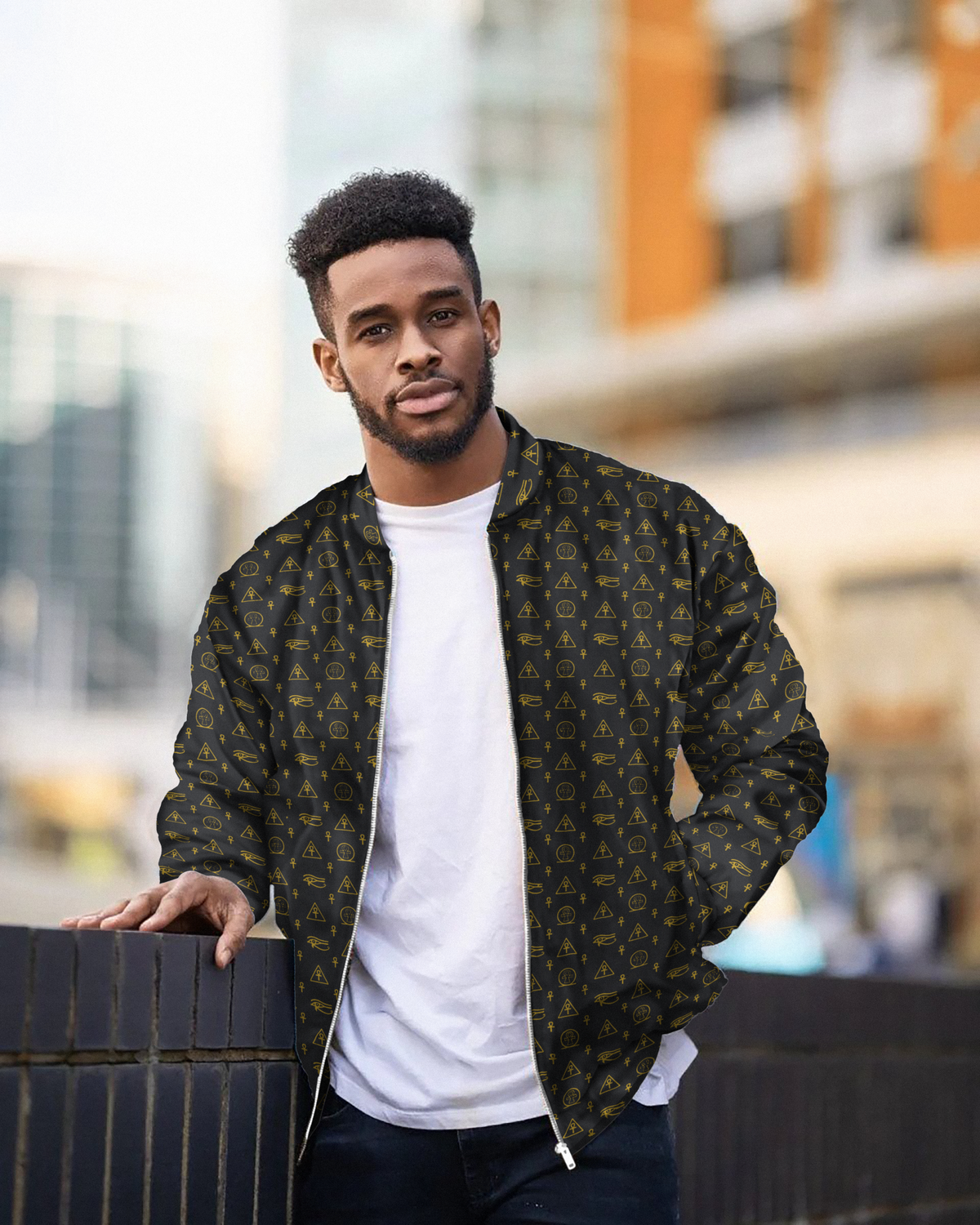 Ankh Awakening Unisex Bomber Jacket - ABJ-020