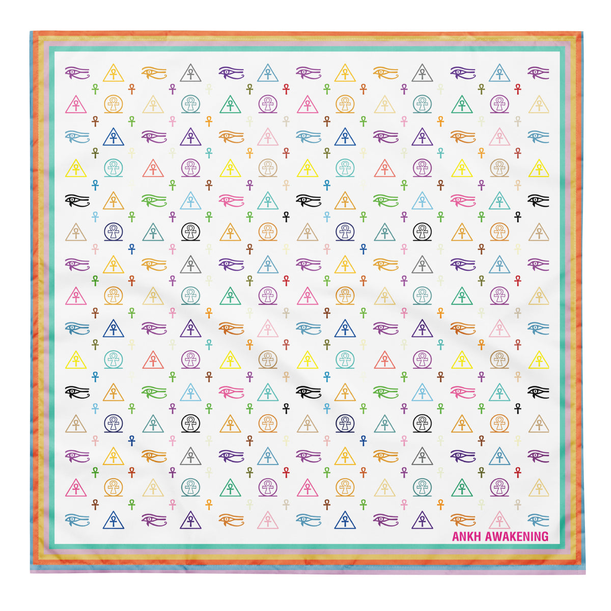 Monogram Multicolor Bandana - White