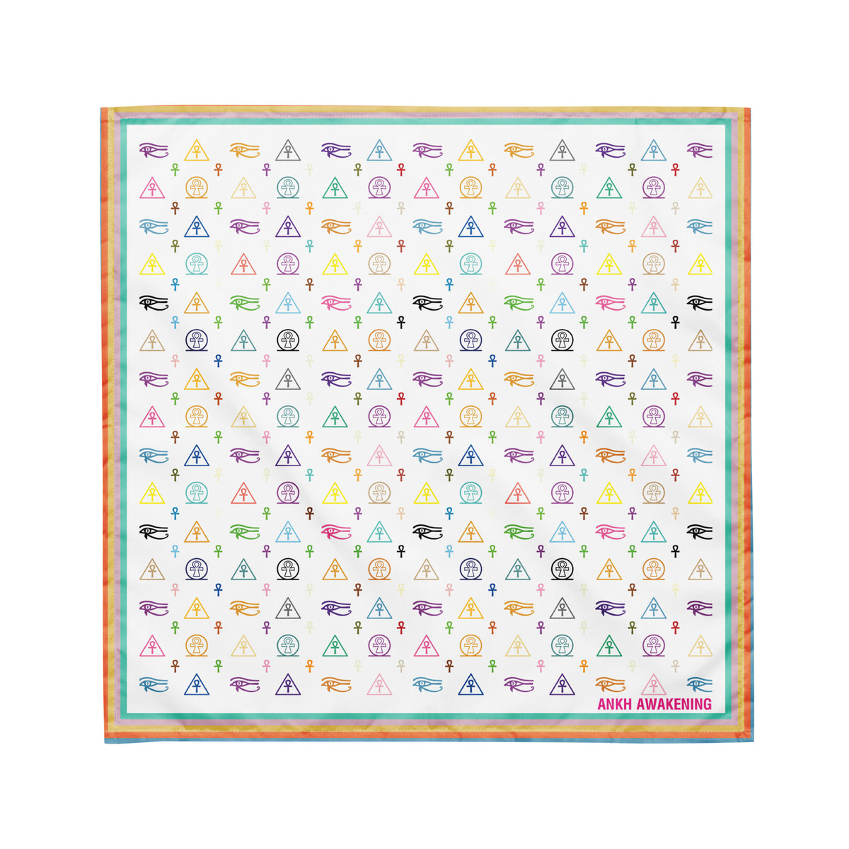 Monogram Multicolor Bandana - White