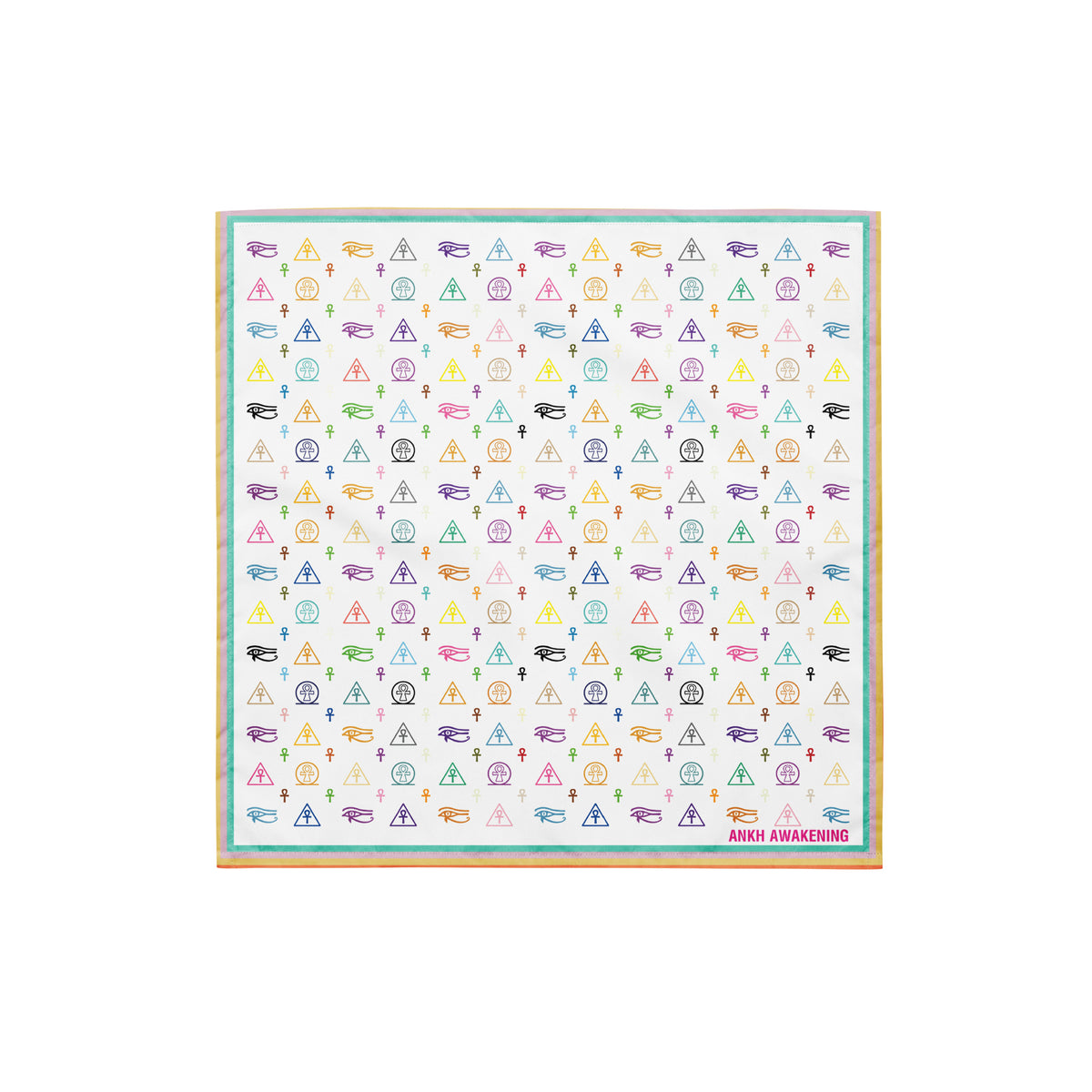 Monogram Multicolor Bandana - White