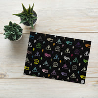 Monogram Multicolor Greeting Card - Black