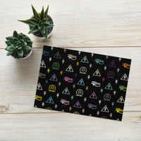 Monogram Multicolor Greeting Card - Black