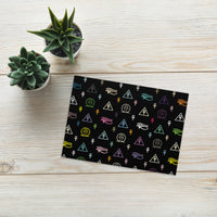 Monogram Multicolor Greeting Card - Black