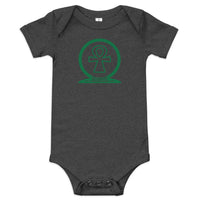 Shen Ankh Symbol Baby Short Sleeve One Piece - Green | ABO-05