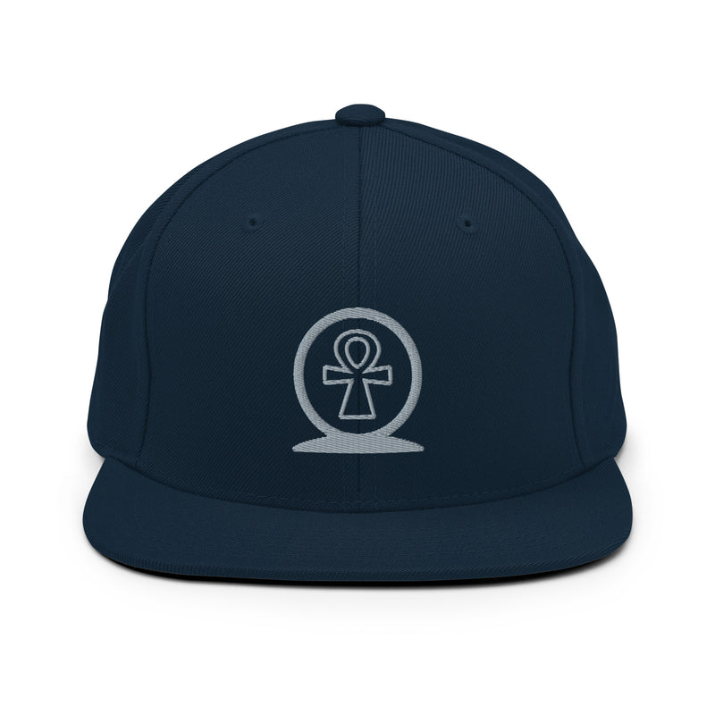Shen Ankh Symbol Snapback Hat - Silver | AASH-010