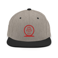 Shen Ankh Symbol Snapback Hat - Red | AASH-03