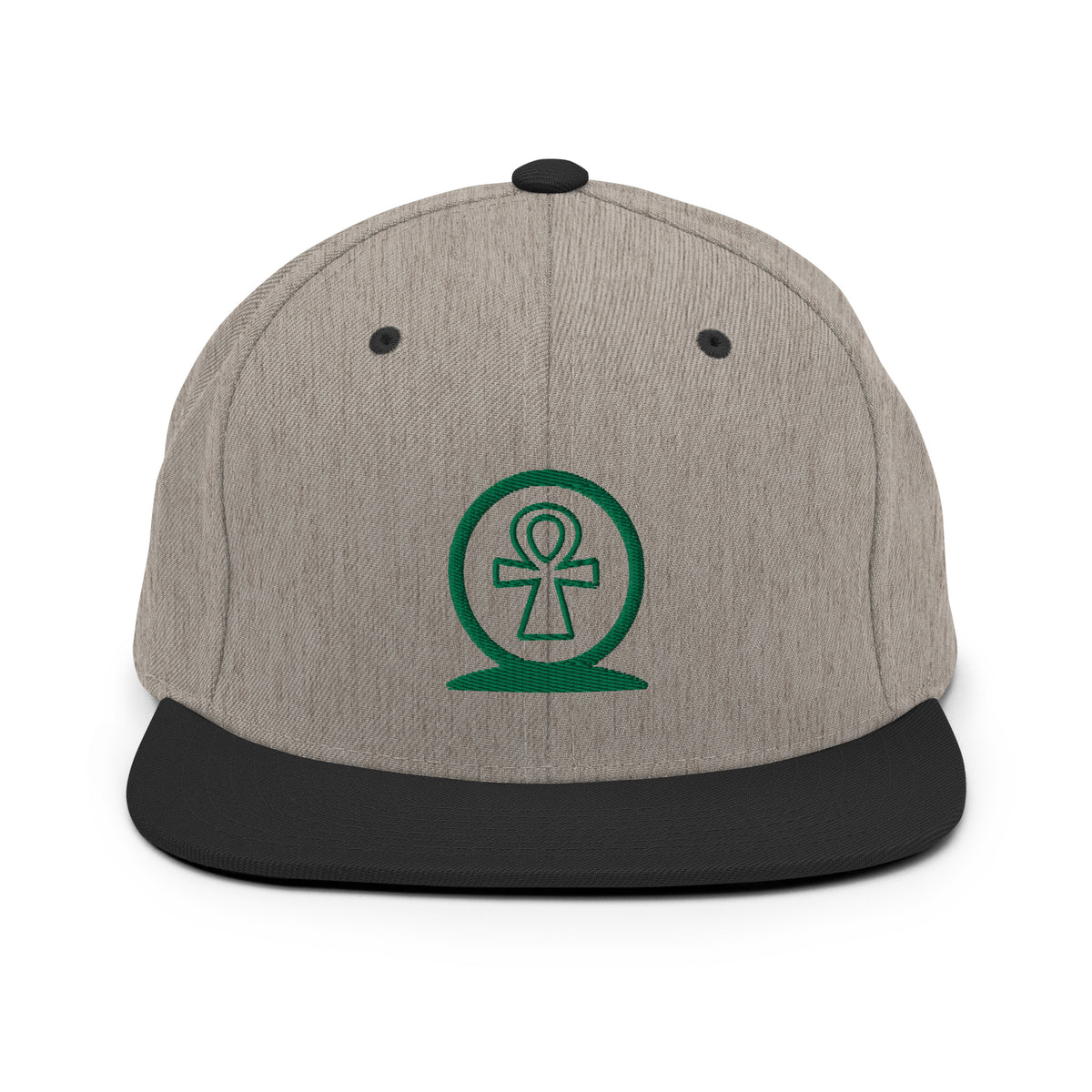 Shen Ankh Symbol Snapback Hat - Green | AASH-06