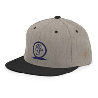 Shen Ankh Symbol Snapback Hat - Navy Blue | AASH-04