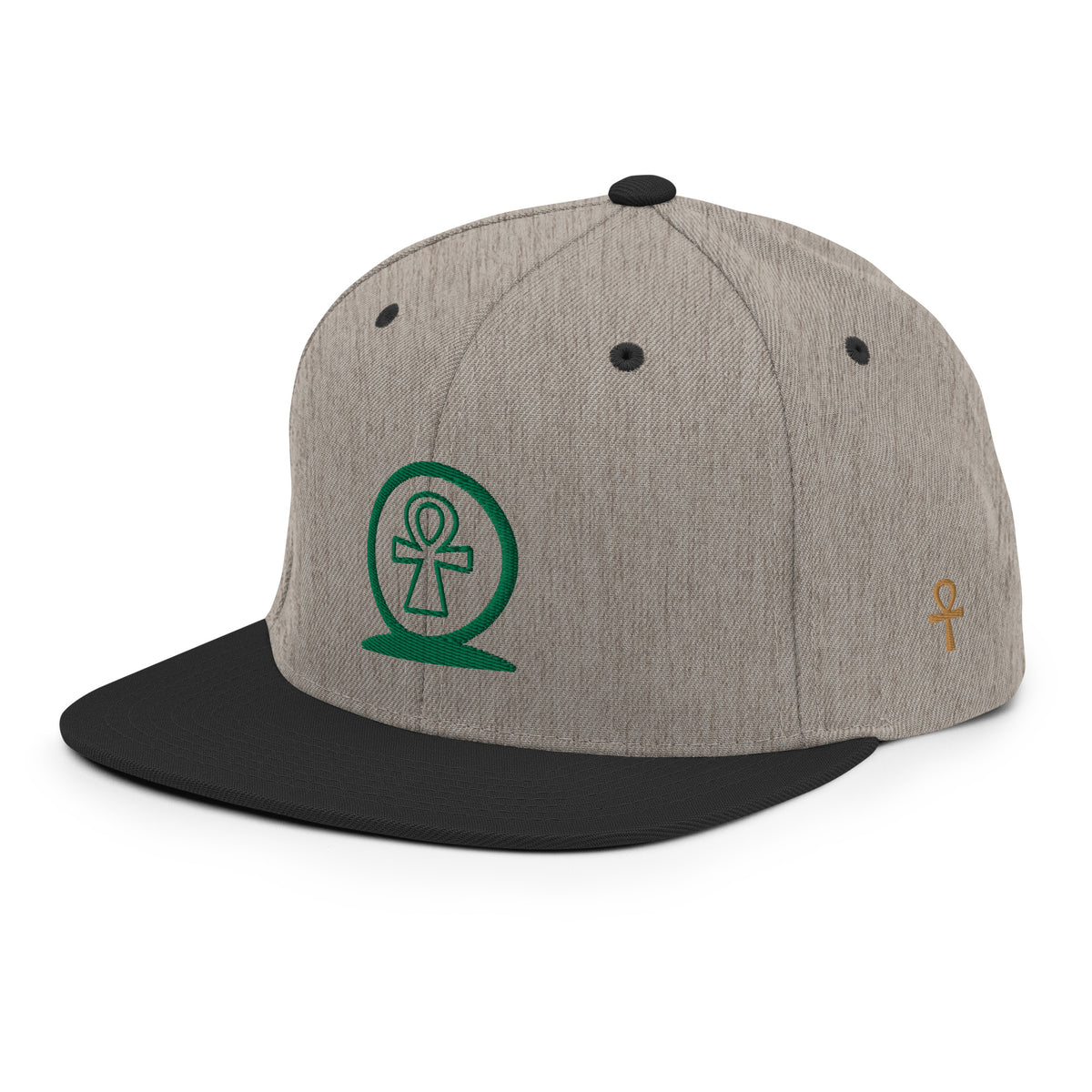 Shen Ankh Symbol Snapback Hat - Green | AASH-06