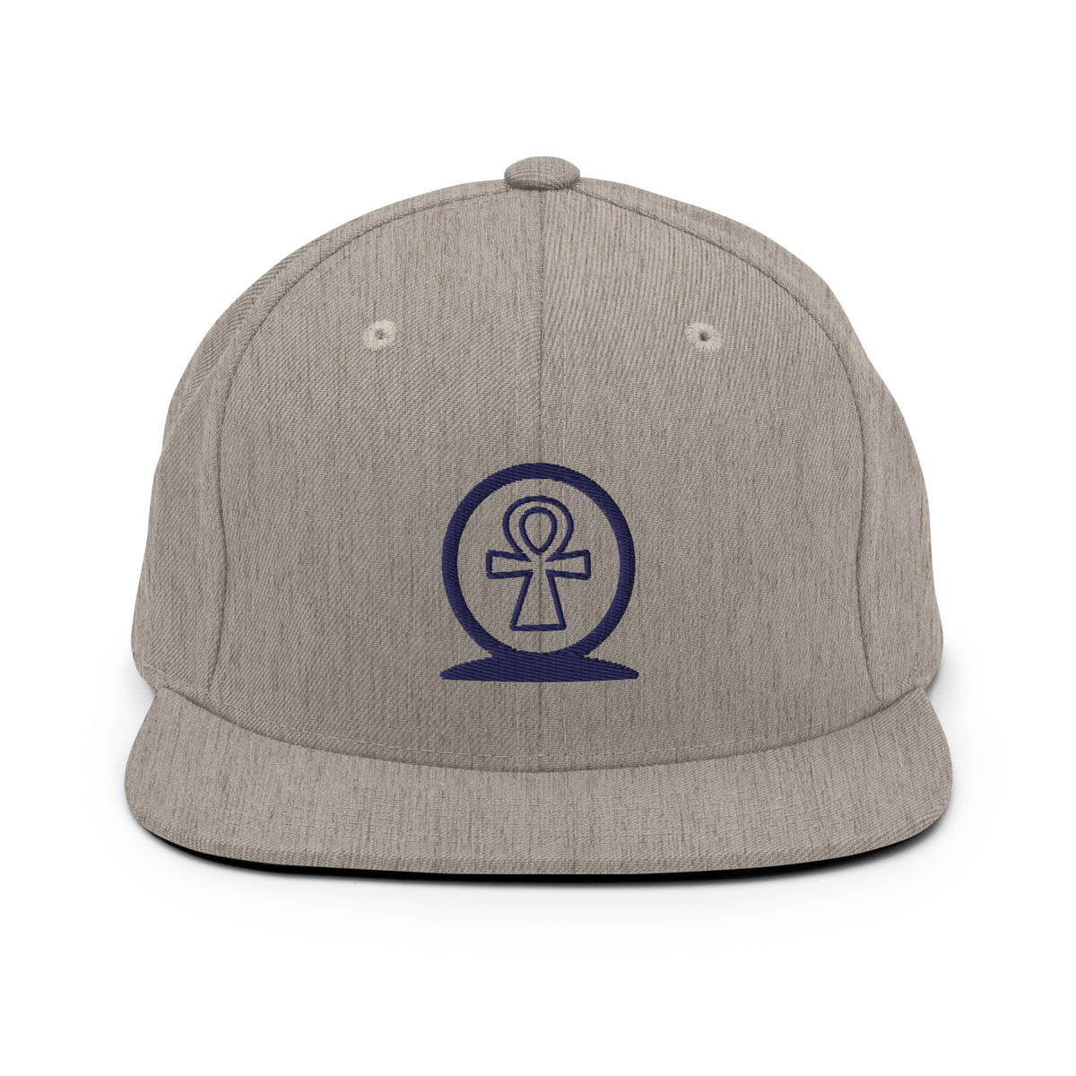 Shen Ankh Symbol Snapback Hat - Navy Blue | AASH-04