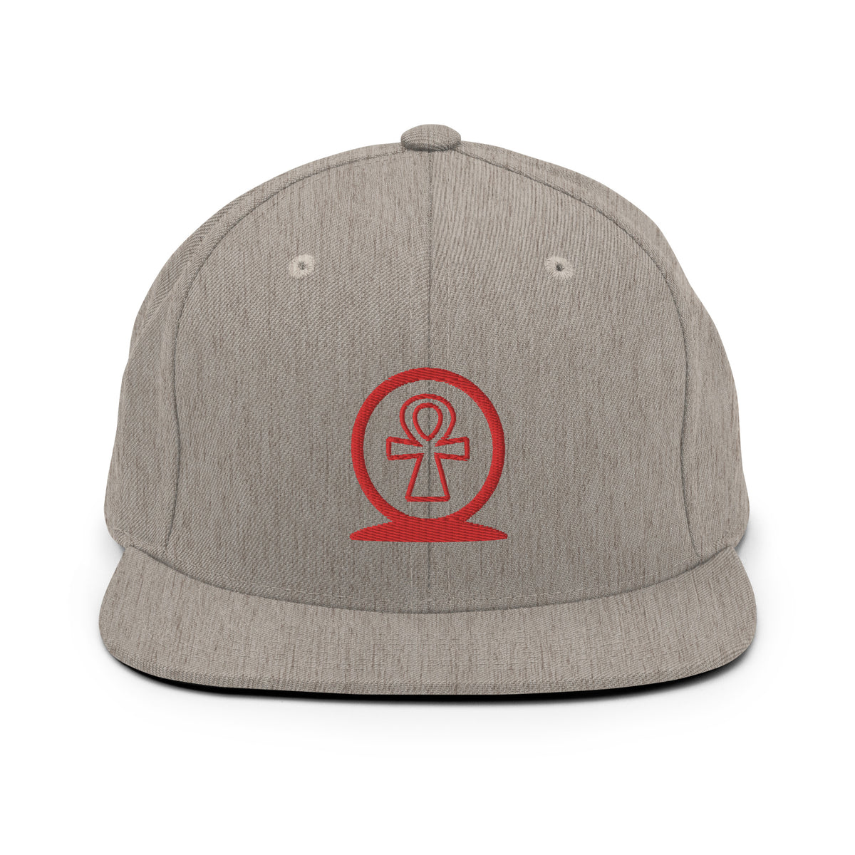 Shen Ankh Symbol Snapback Hat - Red | AASH-03