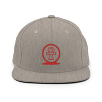 Shen Ankh Symbol Snapback Hat - Red | AASH-03