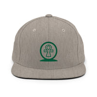 Shen Ankh Symbol Snapback Hat - Green | AASH-06