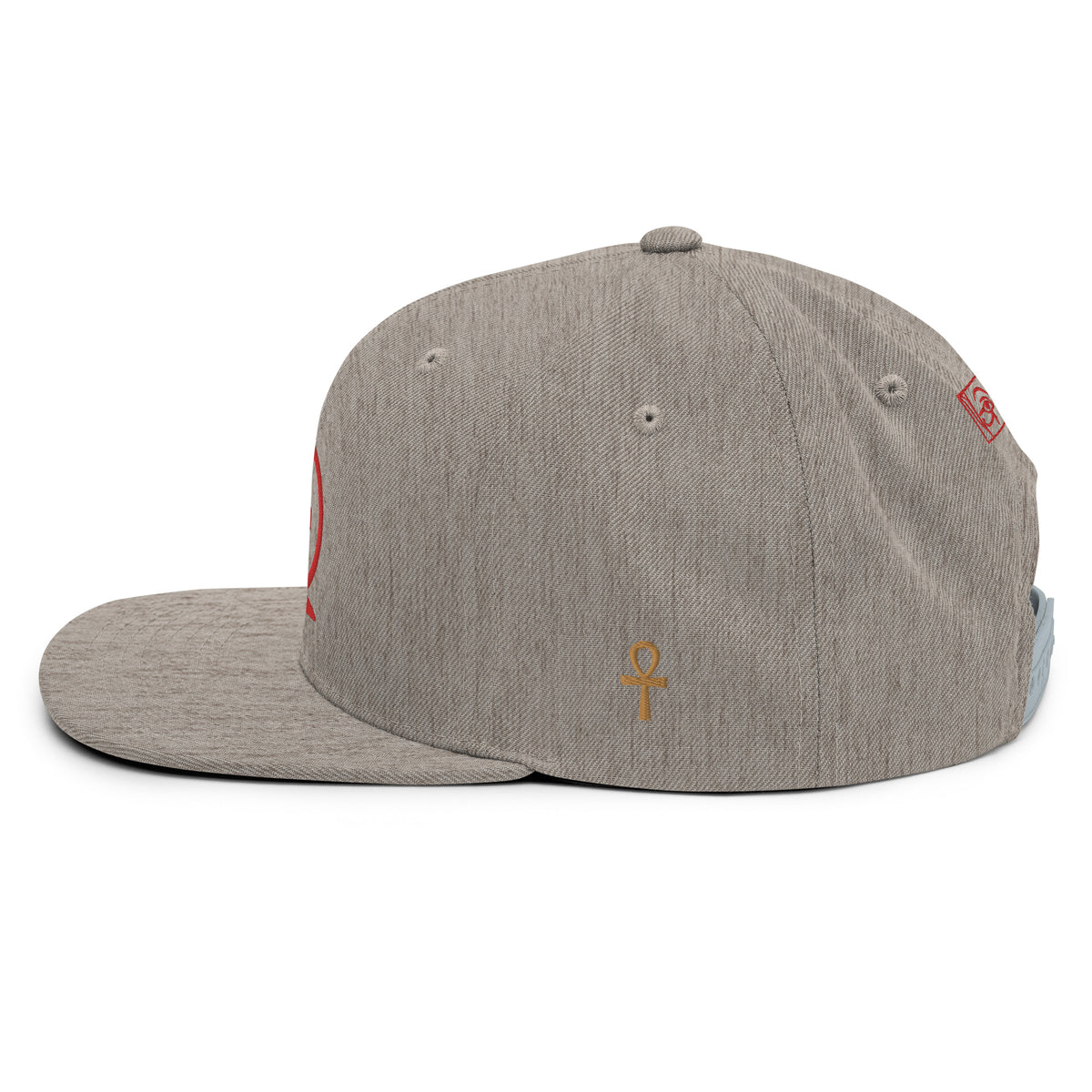 Shen Ankh Symbol Snapback Hat - Red | AASH-03