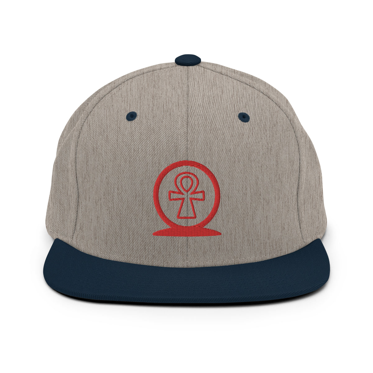 Shen Ankh Symbol Snapback Hat - Red | AASH-03