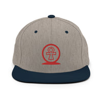 Shen Ankh Symbol Snapback Hat - Red | AASH-03