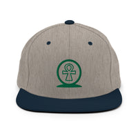 Shen Ankh Symbol Snapback Hat - Green | AASH-06