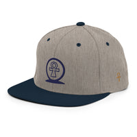 Shen Ankh Symbol Snapback Hat - Navy Blue | AASH-04