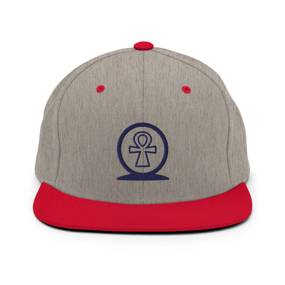 Shen Ankh Symbol Snapback Hat - Navy Blue | AASH-04