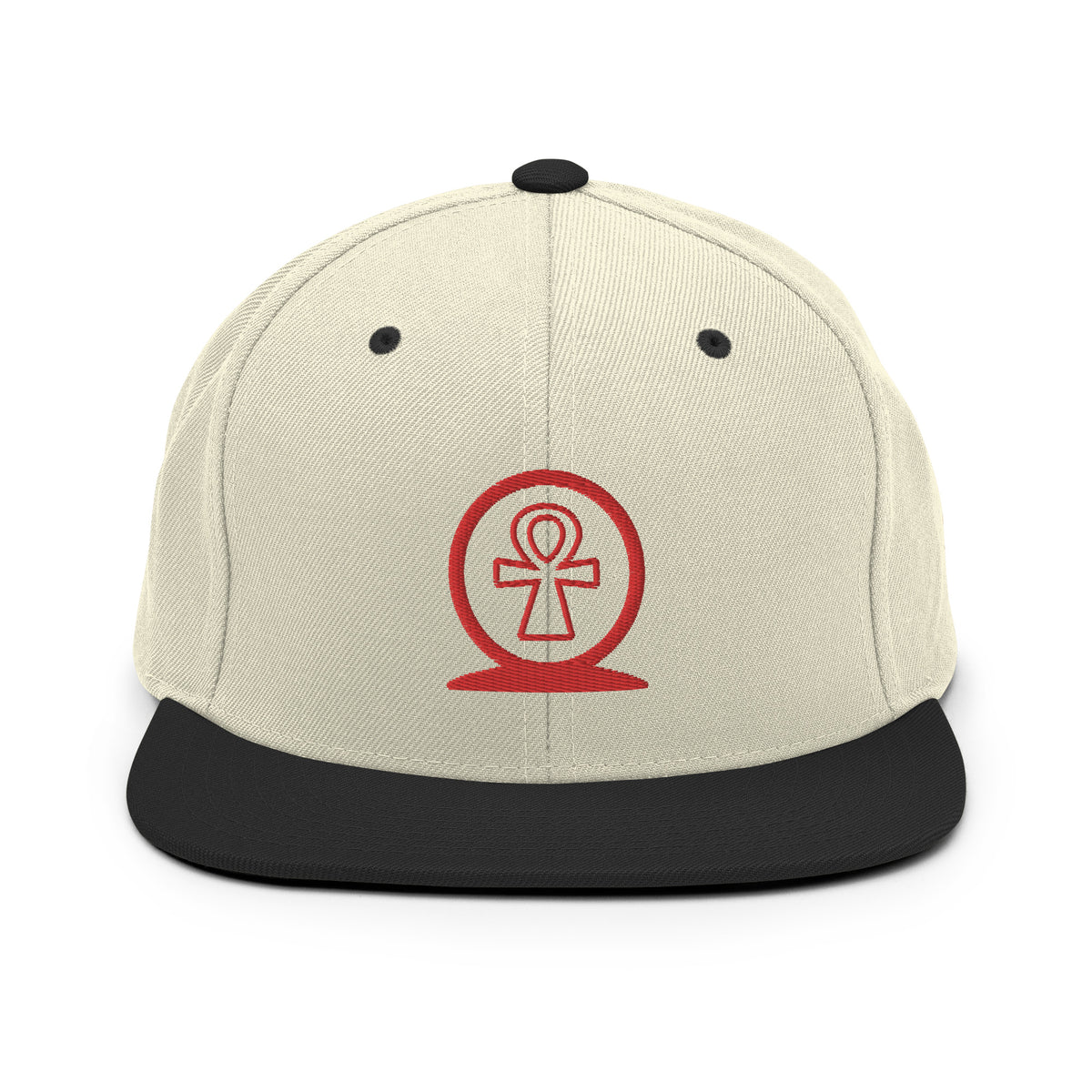Shen Ankh Symbol Snapback Hat - Red | AASH-03
