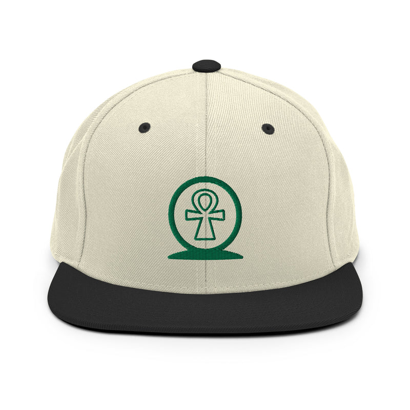 Shen Ankh Symbol Snapback Hat - Green | AASH-06