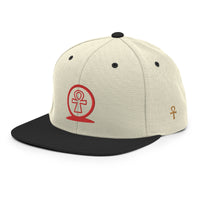 Shen Ankh Symbol Snapback Hat - Red | AASH-03