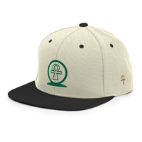 Shen Ankh Symbol Snapback Hat - Green | AASH-06
