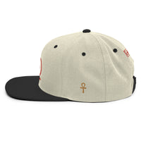 Shen Ankh Symbol Snapback Hat - Red | AASH-03