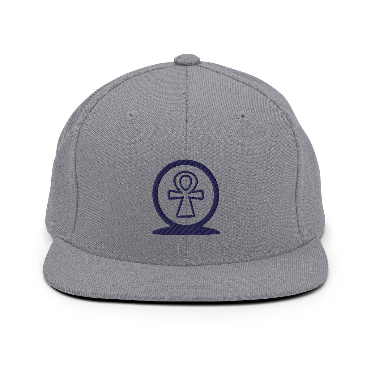 Shen Ankh Symbol Snapback Hat - Navy Blue | AASH-04