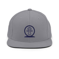 Shen Ankh Symbol Snapback Hat - Navy Blue | AASH-04