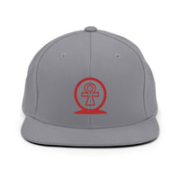 Shen Ankh Symbol Snapback Hat - Red | AASH-03