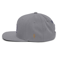 Shen Ankh Symbol Snapback Hat - Navy Blue | AASH-04