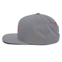 Shen Ankh Symbol Snapback Hat - Red | AASH-03