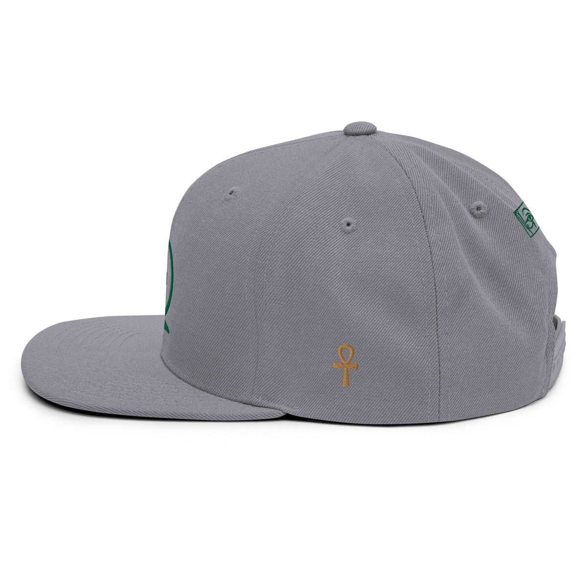 Shen Ankh Symbol Snapback Hat - Green | AASH-06